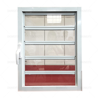 Pays tropical mobile simple 6mm Double verre trempé trempé blanc gris aluminium persienne Jalousie fenêtre pour salle de bain