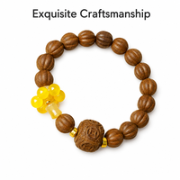 Bracelet de perles d'encens en forme de citrouille de 10 mm, avec tube de 14 mm, formule Angong, en Jade Jinsi et Agate Jaune, parfum naturel, OEM, marque privée, bien-être