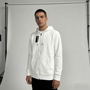 Nouveau modèle 2025 Sweat à capuche pour homme en coton, coupe oversize, à manches longues, brodé, uni, de marque, pour l'hiver - Product Image 2