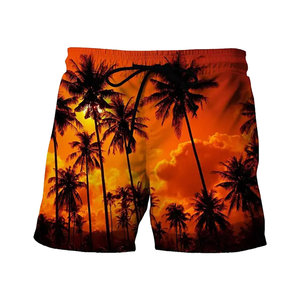 Shorts da <span class=keywords><strong>spiaggia</strong></span> estivi da uomo su misura hawaiana al tramonto nuova scena Casual stampata <span class=keywords><strong>in</strong></span> 3D taglie forti traspiranti - Product Image 4