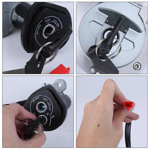 Accessoires de conversion de <span class=keywords><strong>moto</strong></span> : Kit complet de commutateur d'allumage moteur, serrure électrique de porte et couvercle de réservoir de carburant - Prix de gros - Product Image 2