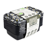 Boîte de rangement à emporter pour la santé et la sécurité, en plastique, micro-ondable, récipient alimentaire jetable avec couvercles
