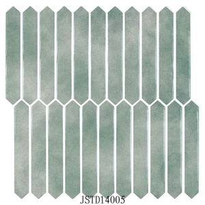 Carrelage mosaïque <span class=keywords><strong>vert</strong></span> mousse brillant pour mur <span class=keywords><strong>d</strong></span>'accentuation <span class=keywords><strong>de</strong></span> <span class=keywords><strong>salle</strong></span> <span class=keywords><strong>de</strong></span> <span class=keywords><strong>bain</strong></span>, <span class=keywords><strong>d</strong></span>écoration moderne pour la maison - Product Image 2