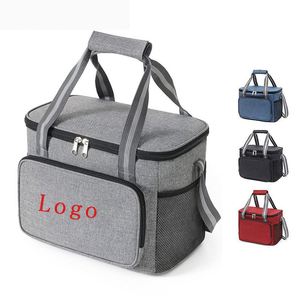 Sac isotherme personnalisé en tissu Oxford, sac fourre-tout à bandoulière pour le stockage des aliments, pique-nique, boîte à vin, sacs isothermes pour le déjeuner - Product Image 1