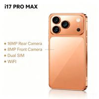 Smartphone I17 personnalisé pas cher, Android 12 à 17, pour réseau 4G, avec puce MTK6762 Octa Core, mémoire 4 + 64 Go, écran 6,58 pouces
