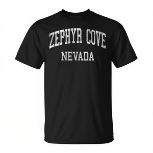 Zephyr Cove Nevada T-shirt unisexe pour adulte, col rond, manches courtes, imprimé en sérigraphie - Product Image 2