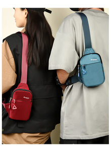 Logo personalizzato <span class=keywords><strong>Mini</strong></span> borsa a spalla singola in Nylon borsa a <span class=keywords><strong>tracolla</strong></span> impermeabile da uomo borsa da esterno Unisex con <span class=keywords><strong>tracolla</strong></span> regolabile - Product Image 6