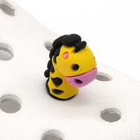 Décorations personnalisées de chaussures d'animaux en PVC 3D pour sabots, ballon coloré mignon, chien et chat en vrac