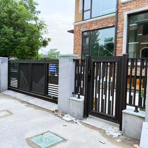 Morden stile di lusso in alluminio cancello elettrico cortile esterno cancello barriera per ingresso scorrevole scherma cancelli a traliccio - Product Image 6