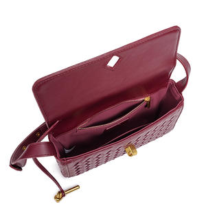 Sınır ötesi özel niş dokuma omuz el çantası kadınlar için Retro küçük kare fermuar moda basit Crossbody çanta - Product Image 5