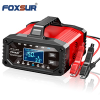 Chargeur de batterie de voiture intelligent FOXSUR Fac-150 12V/15A & 24V/5A, machine de réparation de batterie automobile, chargeur pour batteries au plomb-acide et LiFePO4