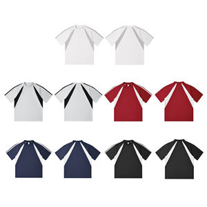 Camiseta de hombre High Street con ribete en contraste, manga corta de algodón de ajuste relajado - Product Image 4