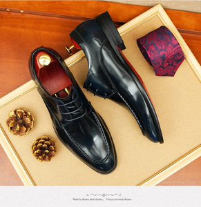 <span class=keywords><strong>Chaussures</strong></span> décontractées pour hommes Brogue en <span class=keywords><strong>cuir</strong></span> perforé à bout d'aile à <span class=keywords><strong>lacets</strong></span> <span class=keywords><strong>Chaussures</strong></span> habillées Oxford Bottes à bout pour <span class=keywords><strong>cuir</strong></span> véritable - Product Image 6