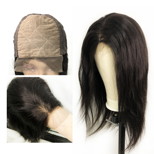 Peluca de cabello humano liso y sedoso para mujer, pelo con cierre frontal de encaje completo, 5x5, 4x4, color rubio - Product Image 3