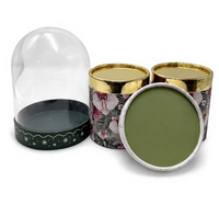 Boîte en tube de papier en forme de dôme, dorée, cylindrique, pour emballage cadeau, étui pour bougie, impression personnalisée