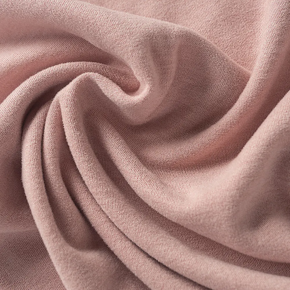 Durable Material Soft 220g brushed acrylic rayon cotton spandex for Thermal Underwear Winter Fabrics