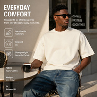 T-shirt décontracté pour homme à col rond, blanc uni, imprimé, design personnalisé, haute qualité, 100% coton, écologique, respirant, 230 grammes