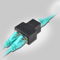 Splitter Kabel RJ45 Tiga Arah Langsung dari Jaringan, 8P8C Tipe Terlindung Plastik, Tersedia