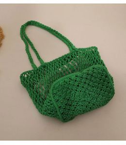 Sac en Corde de Coton Tressé Grande Capacité, Sac à Bandoulière Unique en Maille, Sac de Plage Fait Main pour Femme, Idéal Loisirs et Vacances - Product Image 3