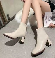 Sepatu bot pendek Platform untuk wanita, sepatu bot Ankle Eropa Amerika, ritsleting belakang kulit sapi asli, Sol dalam lateks 2026
