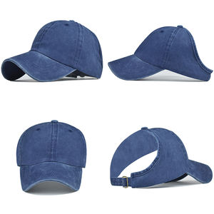 Pare-soleil lavable en denim queue de cheval bouffante Curl cheveux naturels queue de cheval dos nu casquette de baseball pour femmes - Product Image 3