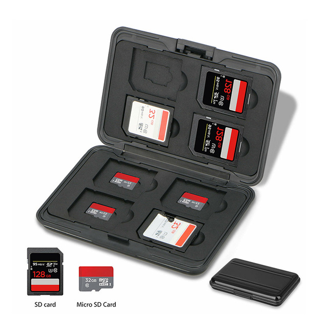 Memory Card Case Water-Resistant Anti-Shock Memory Card Wallet for Micro SD SDXC SDHC TF Cards