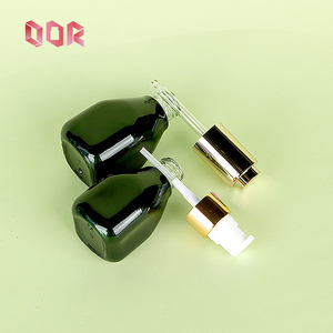 ขวดแก้วสีน้ำเงินเข้มทรงเหลี่ยม ก้นหนา ปราศจากสาร BPA ใช้เติมได้ สำหรับบรรจุเซรั่มบำรุงผิวหน้าและน้ำมันบำรุงผิว - Product Image 4