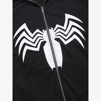 Spider-Man Graphic Full Face Zip Hoodie Noir Graphique Hommes Surdimensionné Blanc Personnalisé Strass Full Zip Up Hoodie