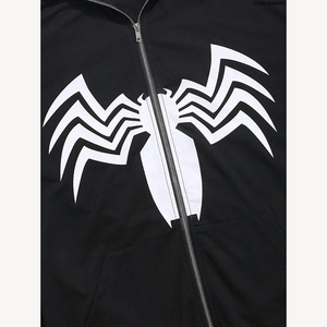 <span class=keywords><strong>Felpa</strong></span> <span class=keywords><strong>con</strong></span> <span class=keywords><strong>cappuccio</strong></span> <span class=keywords><strong>con</strong></span> Zip a faccia piena grafica Spider-Man grafica nera <span class=keywords><strong>con</strong></span> <span class=keywords><strong>cappuccio</strong></span> oversize da uomo <span class=keywords><strong>con</strong></span> strass personalizzato Full Zip - Product Image 5