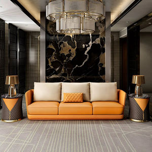 ชุดโซฟาหนังสไตล์อิตาลีสุดหรู ดีไซน์ทันสมัย เฟอร์นิเจอร์ห้องนั่งเล่น โซฟาพนักพิงต่ำ 1 2 3 ที่นั่ง ชุดโซฟาแบบแยกส่วนเพื่อความสบาย - Product Image 3