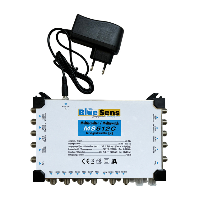 Highfly SMATV 5X5X12 MS5512C Blue Sense Cascade Satellite Multiswitch