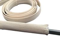 Manchon tressé souple Nomex haute résistance thermique, ignifuge, sans halogène, conforme ROHS, protection de câble flexible -196 +350