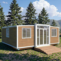 Maisons conteneurs modernes en acier pour hôtels, à double aile extensible, couleurs personnalisables, installation rapide en module, vente directe usine