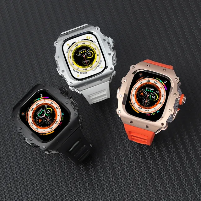 Boorui Luxury Ultra Modification Kit for Watch Band Crystal Button Metal PC Sport/Fashion 45mm 44mm 42mm 41mm