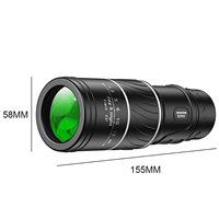 Télescope monoculaire portable haute puissance 16X52 avec trépied, télescope monoculaire en plastique pour l'extérieur, prix de gros