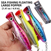 Leurre de pêche en eau salée Popper Big-mouth Surface Walker Flottant Topwater Wave Crawler pour la pêche à la traîne, pour Kingfish, Seabass, Maquereau