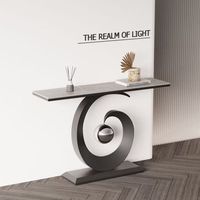 Table console de luxe moderne en métal avec plateau solide pour hall d'entrée, salon ou couloir – Vente en gros
