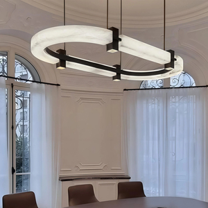 JYLIGHTING Lampadario Moderno <span class=keywords><strong>a</strong></span> <span class=keywords><strong>Sospensione</strong></span> in Alabastro, Luce Decorativa per Ristorante, <span class=keywords><strong>Cucina</strong></span>, Ufficio, Lampada <span class=keywords><strong>a</strong></span> <span class=keywords><strong>Sospensione</strong></span> in Marmo - Product Image 2