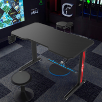 Usine En Gros 120cm Moderne Simple Gamer Bureau De Jeu Haute Qualité Table De Bureau Extensible Noir Station De Travail Table De Jeu