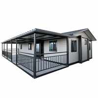 Cabane modulaire préfabriquée écologique avec grande véranda pour complexe hôtelier en jungle, hôtel forestier, retraite naturelle et hébergement de glamping