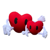 Ballons gonflables rouges en forme de coeur d'amour de décoration de mariage personnalisée avec lumière LED Publicité géante à l'extérieur et à l'intérieur utilisant