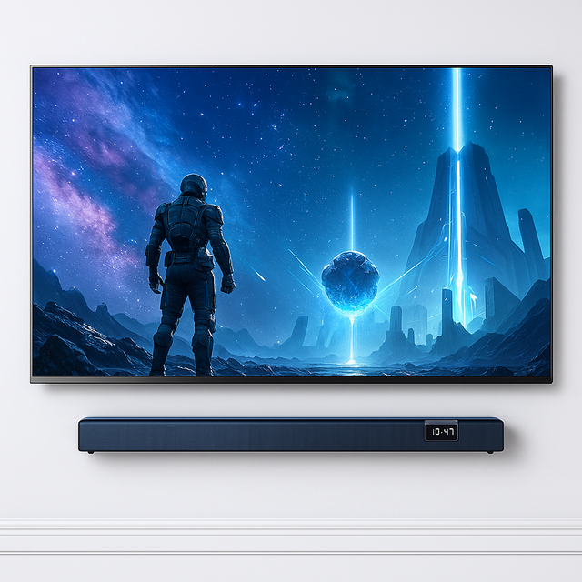 4CH Home Theater Sound Bar Surround Speakers 300W Wireless Subwoofer 4 Speakers Supports Optic Coaxial ARC AUX USB Karaoke
