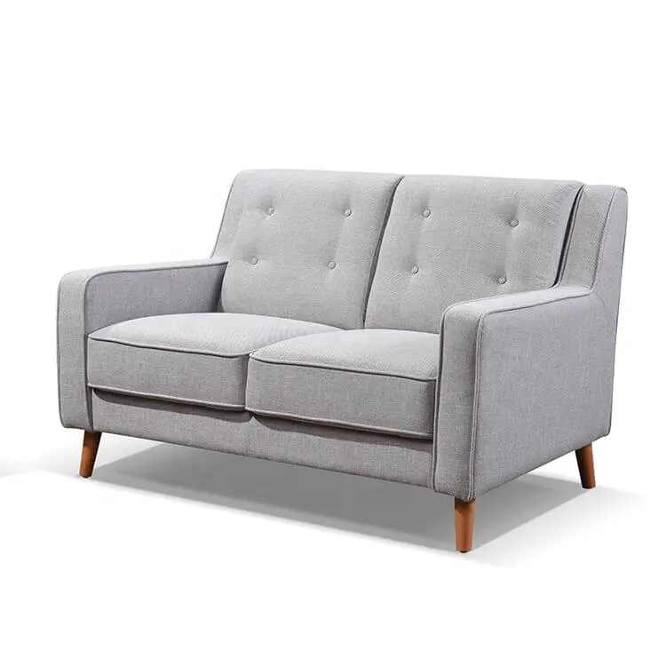 Yeni tasarım gri avrupa Modern tarzı kraliyet mobilya 2 kişilik kumaş kadife oturma odası kanepe