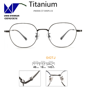 Monture complète classique bleue en titane, taille 46-18-145 pour verres progressifs |   Compatible <span class=keywords><strong>avec</strong></span> les verres multifocaux |   Lunettes <span class=keywords><strong>de</strong></span> vue unisexes pour adultes - Product Image 4