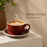 Ensemble tasse et soucoupe à latte en céramique au design raffiné pour les programmes de boissons des restaurants – Fourniture en gros pour la vente mondiale