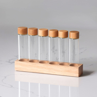18ml 22ml Pots en verre givrés estampés à chaud pour herbes, avec bouchon à vis, hermétiques, tubes doseurs individuels, Marque Hanling