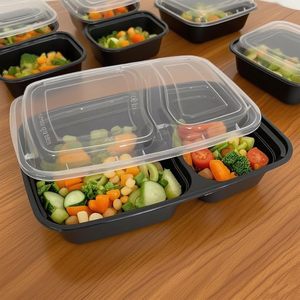 กล่องพลาสติกใส่อาหารแบบใช้แล้วทิ้ง ขนาด 12, 16, 24, 26, 28, 32, 38 ออนซ์ สำหรับอุ่นในไมโครเวฟ เหมาะสำหรับเตรียมอาหาร - Product Image 3