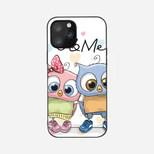 Custom Cartoon Owl Design TPU Silicone Bag Cover For iPhone 11/12/13/14/15 Pro Max UV Printing Mobile Phone Sublimation Case