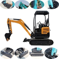 Excavator Mini Crawler 2 Ton Mesin EPA dengan Komponen Hidrolik KYB Kapasitas Bucket 0.06m Daya Gali Tinggi
