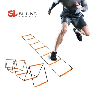 Özel 8 basamaklı futbol spor çeviklik merdivenleri hızlı futbol eğitim ekipmanları seti